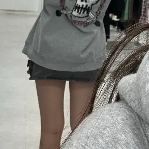 [BUNJANG] Vintage Black Denim Skirt / 빈티지 흑청치마