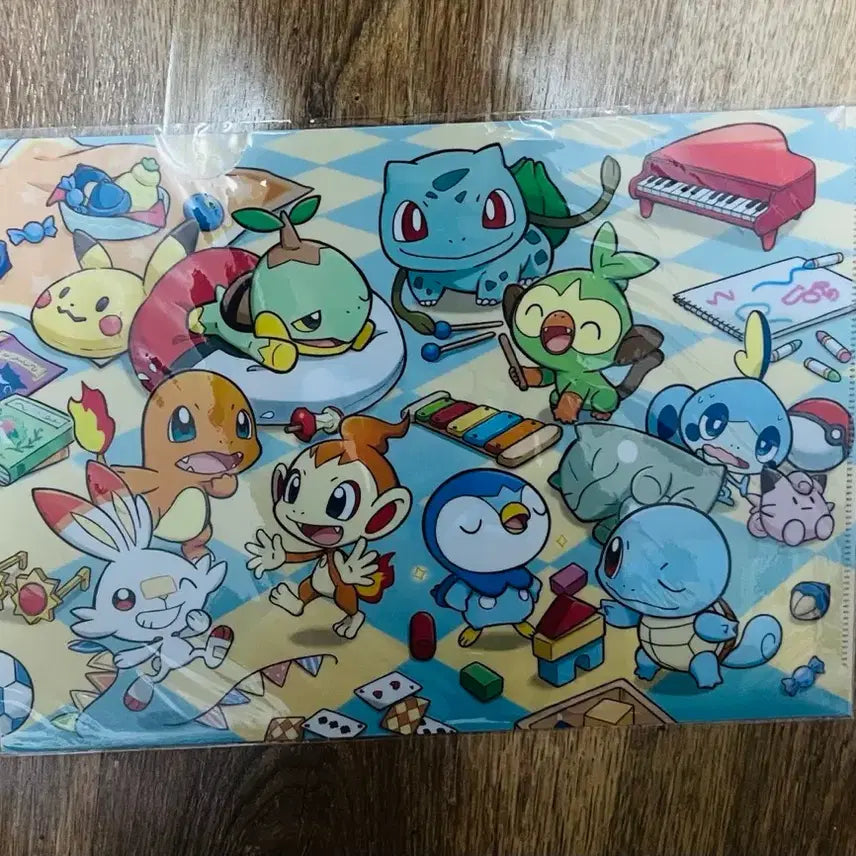 [BUNJANG] Pokemon Starting Type Illustration A4 Clear File / 포켓몬 클리어파일A4