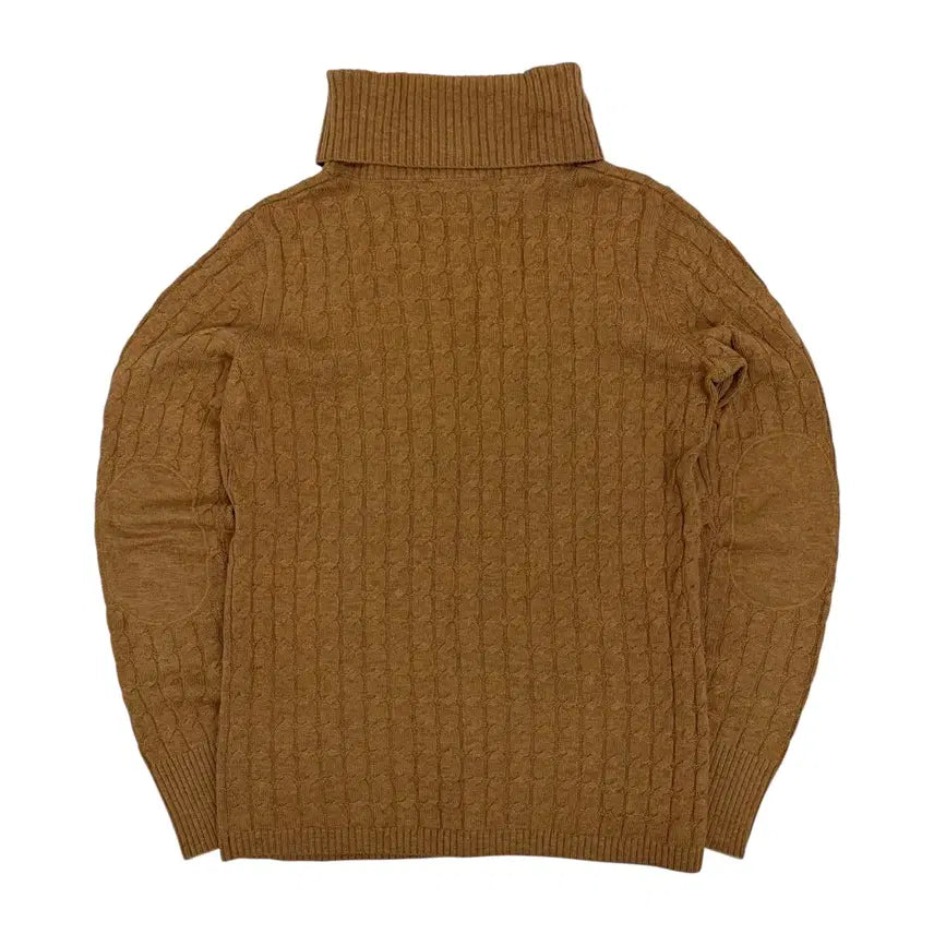 [BUNJANG] Tommy Hilfiger Brown Cable Knit Turtleneck Sweater / 타미힐피거 브라운 꽈배기 폴라 니트