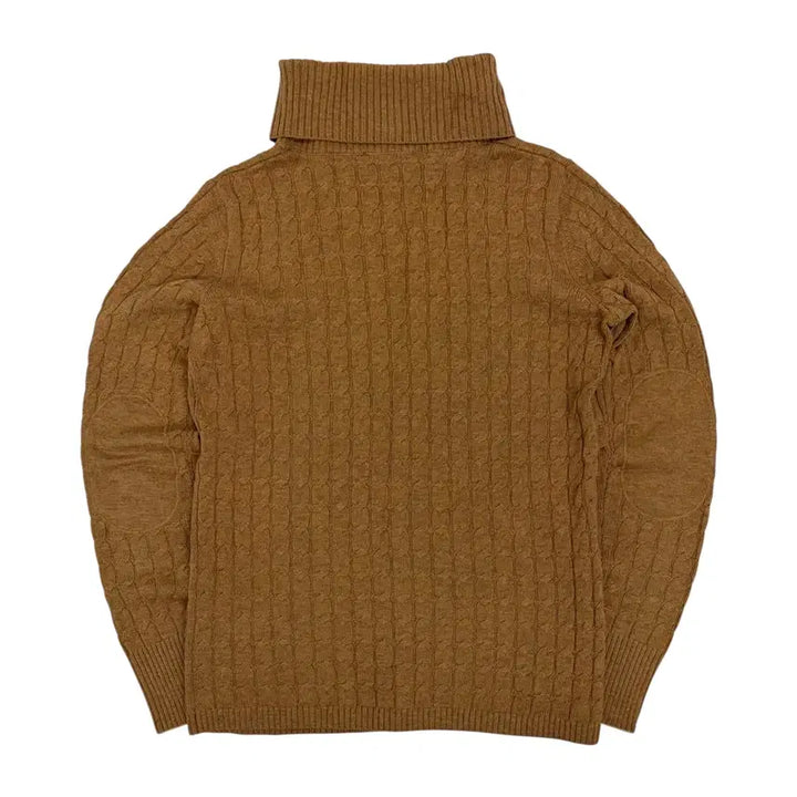 [BUNJANG] Tommy Hilfiger Brown Cable Knit Turtleneck Sweater / 타미힐피거 브라운 꽈배기 폴라 니트