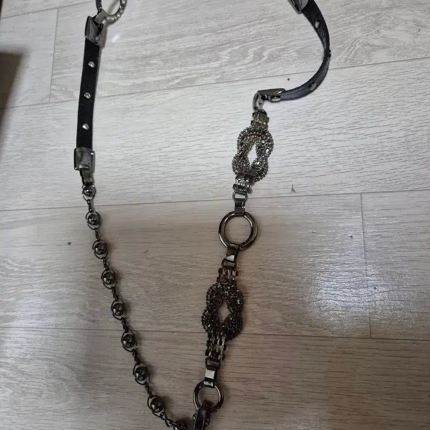 [BUNJANG] Vintage Black Chain Belt / 블랙 빈티지 체인 벨트