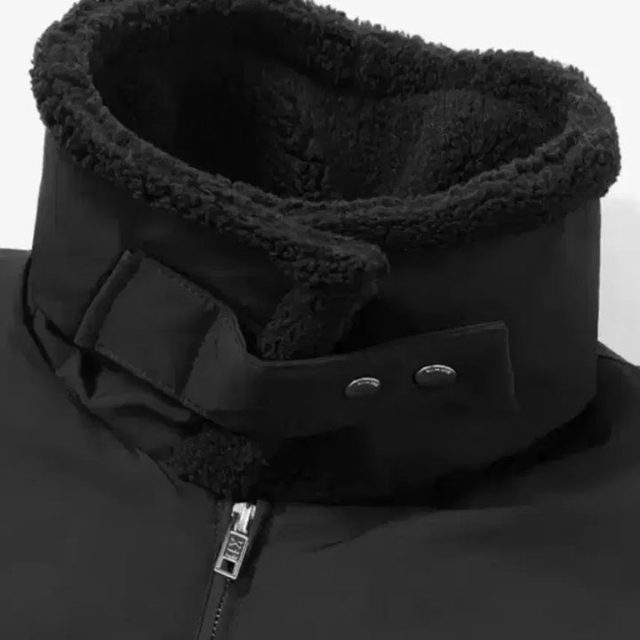 [BUNJANG] KIMUUR Shell Block Boa Fur Short Padded Jacket (Black) / [M] 키뮤어 쉘블록 보아퍼 숏패딩 블랙