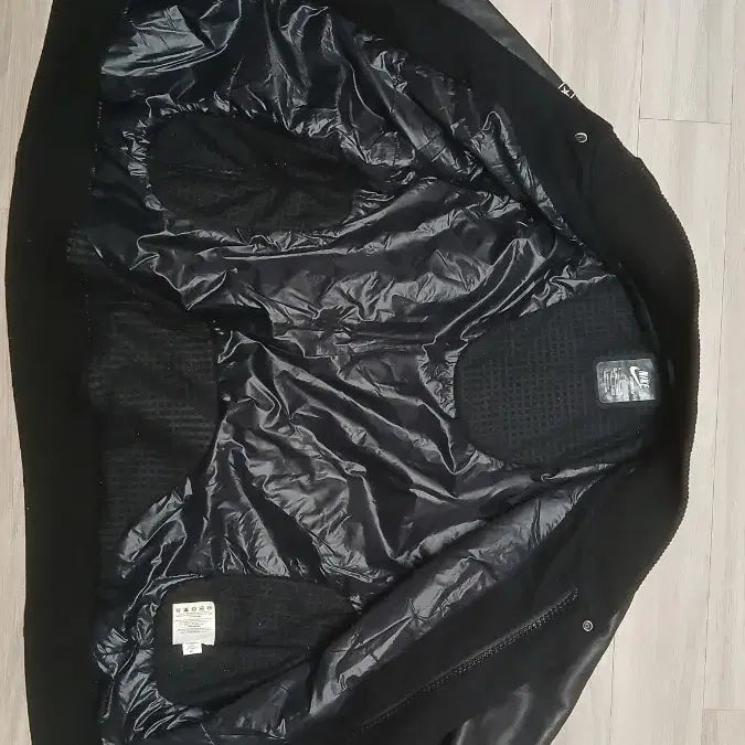 [BUNJANG] Nike Stadium Jacket (Black) (Size M) / 나이키 블랙 스타디움 자켓 울 팔가죽 M사이즈 홍대구제 박음질하자