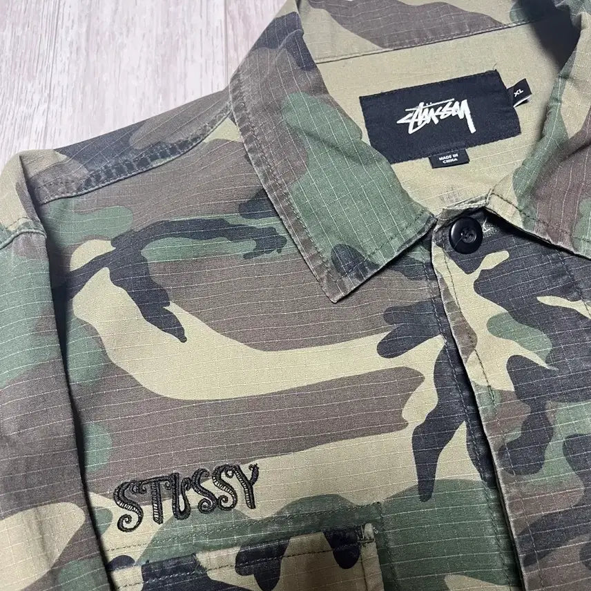 [SOLD OUT] XL) 스투시 카모 밀리터리자켓