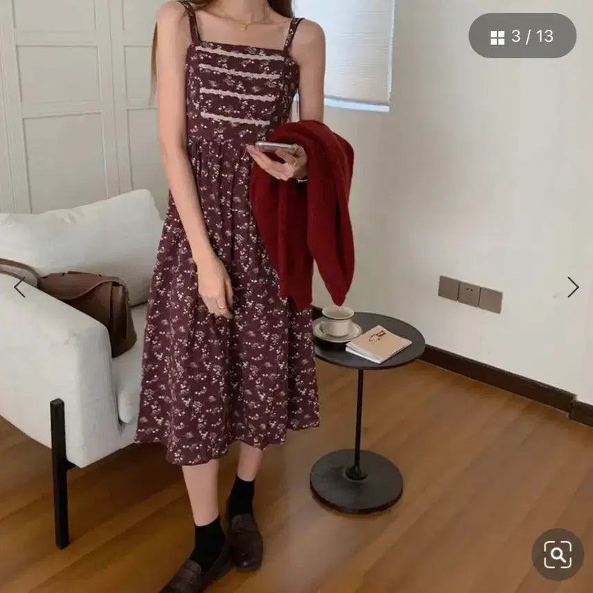 [BUNJANG] Oini Hippie Long Dress Wine / 오이니 히피 롱원피스 와인