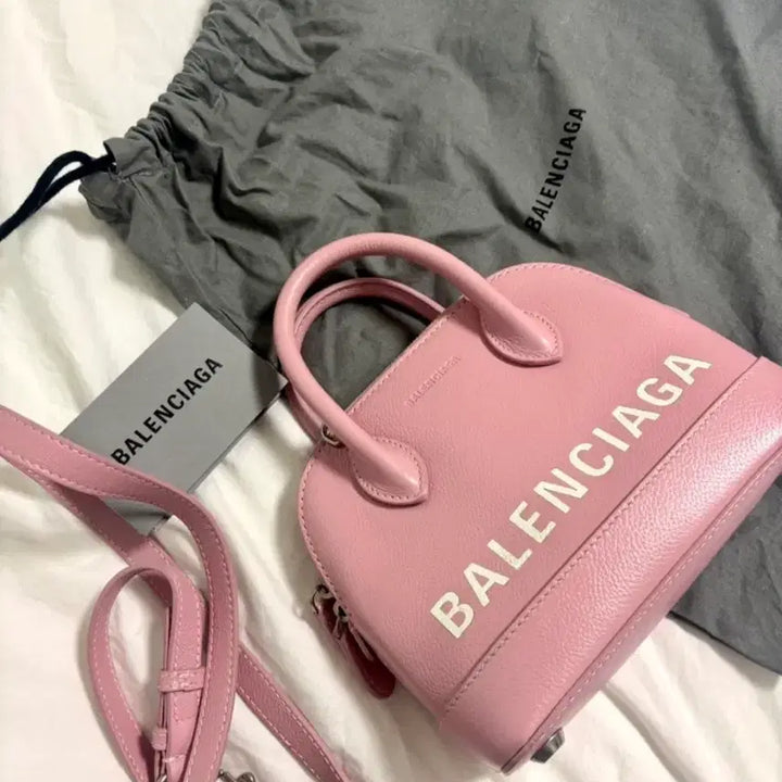 [BUNJANG] Balenciaga XXS Hourglass Top Handle Bag Rose/White / 정품 발렌시아가 빌 탑 핸드백 핑크 급처