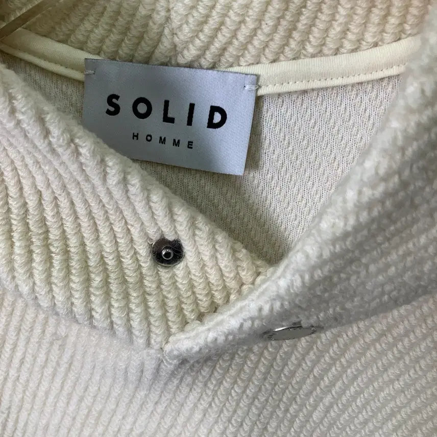 [SOLD OUT] 솔리드옴므 아이보리 니트 오버핏 후드