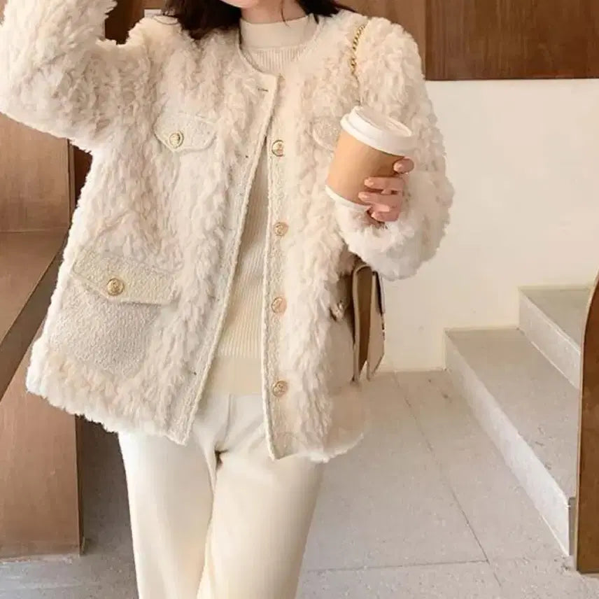 [BUNJANG] Ivory Boucle Tweed Jacket / 아이보리 부클레 트위드 자켓