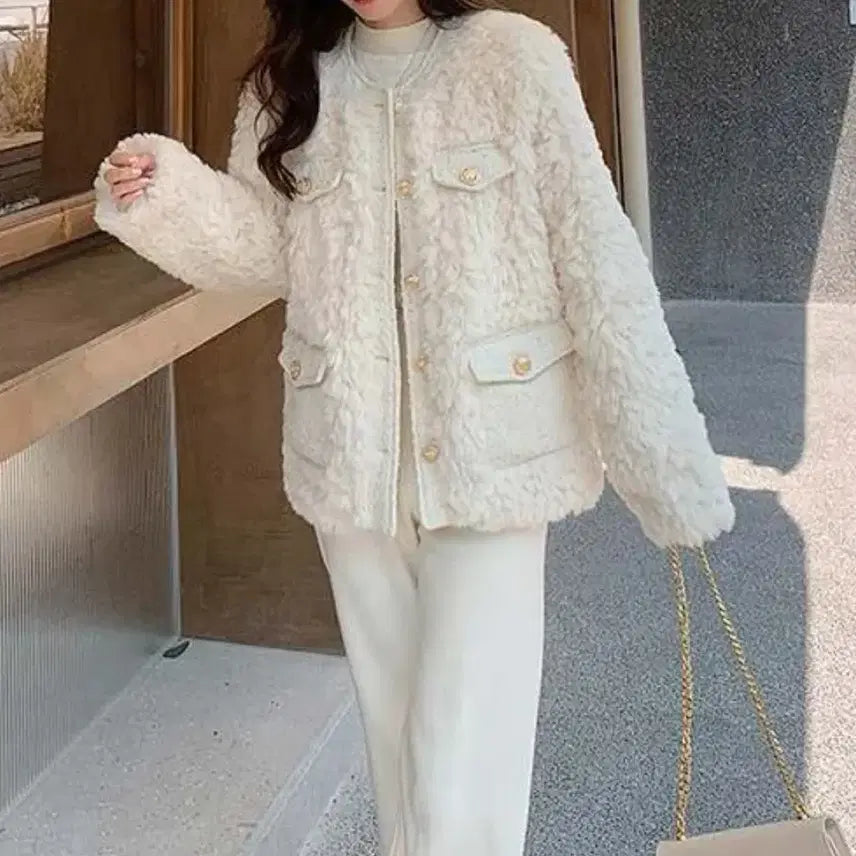 [BUNJANG] Ivory Boucle Tweed Jacket / 아이보리 부클레 트위드 자켓