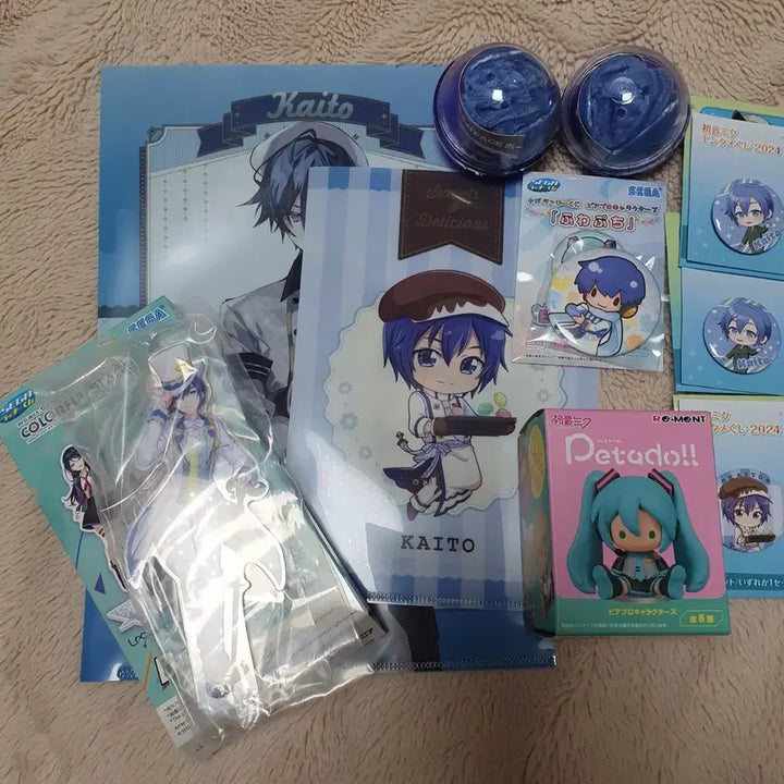 [BUNJANG] Vocaloid Kaito Bundle Set / 보컬로이드 카이토 굿즈 일괄 페타돌,럭키쿠지,테라스파티 등등
