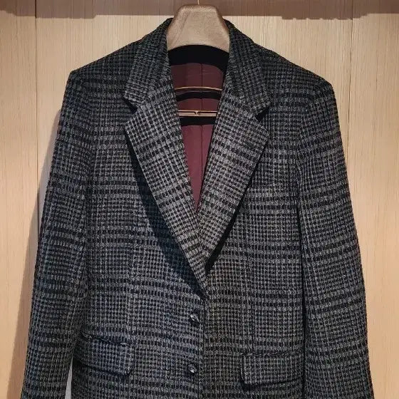 [BUNJANG] Gray/Black Wool Jacket - M Size / 그레이/블랙 모직 자켓 M