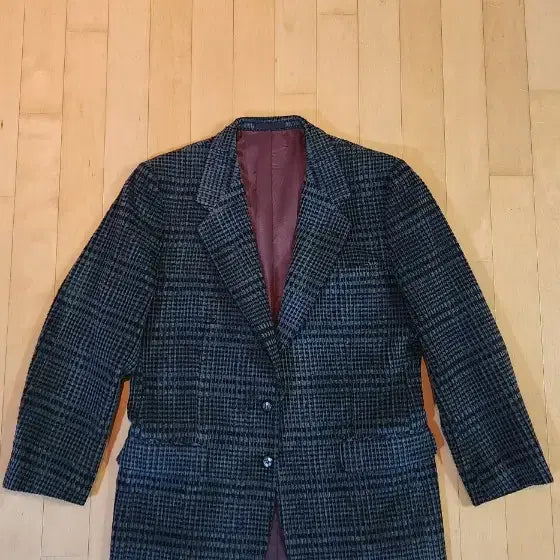 [BUNJANG] Gray/Black Wool Jacket - M Size / 그레이/블랙 모직 자켓 M