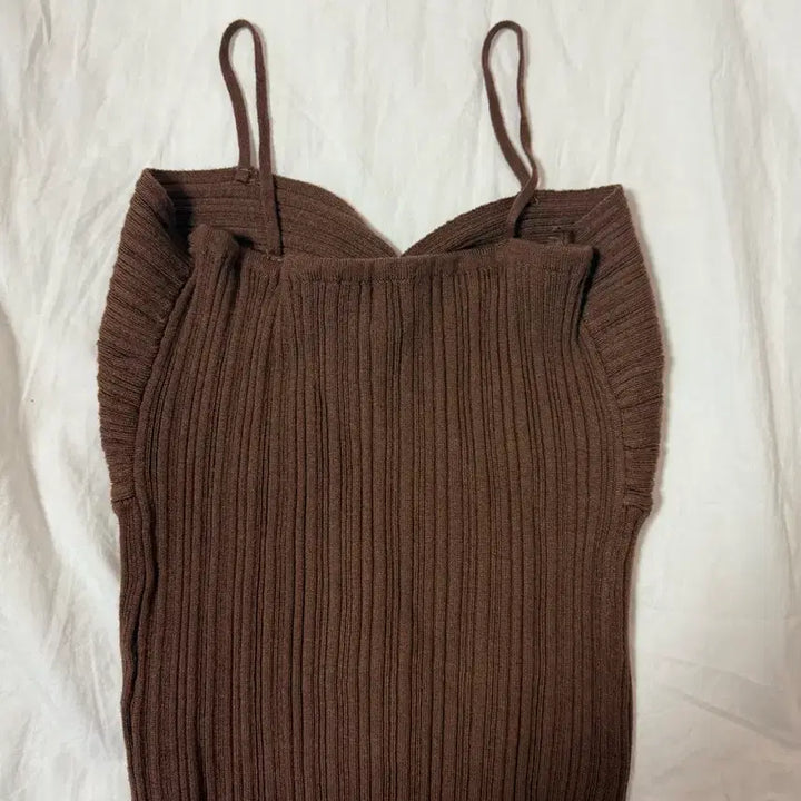 [BUNJANG] Twiv Brown Knit Cardigan Set / 트위 브라운 꼬임 니트 가디건 세트