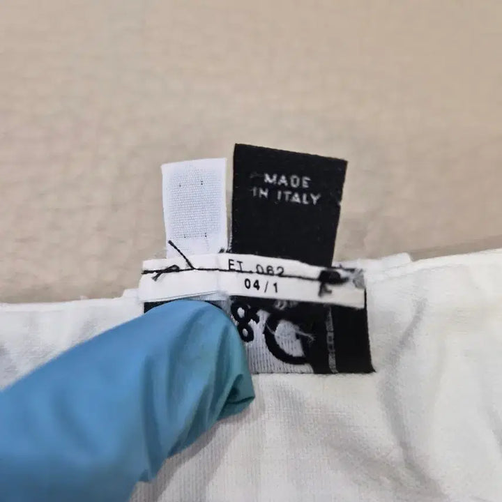 [BUNJANG] Dolce & Gabbana White Pleated Mini Skirt / 돌체앤가바나 D&G 정품 화이트 플리츠 스커트