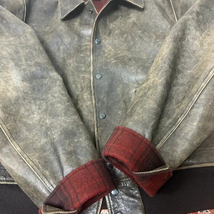 [BUNJANG] RRL A-2 Leather Jacket (Size L) / 폴로 rrl a-2 레더자켓 L사이즈