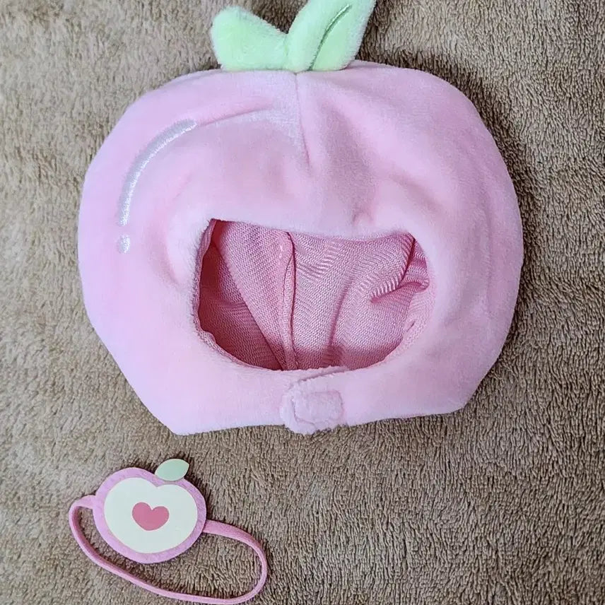 [BUNJANG] PLAVE Bambi Peach Hood Hat and Bag Set / plave 밤비 미므 복숭아 모자가방세트  peach hood hat
