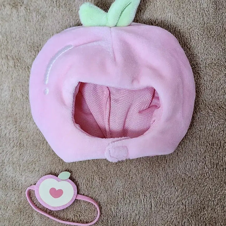 [BUNJANG] PLAVE Bambi Peach Hood Hat and Bag Set / plave 밤비 미므 복숭아 모자가방세트  peach hood hat