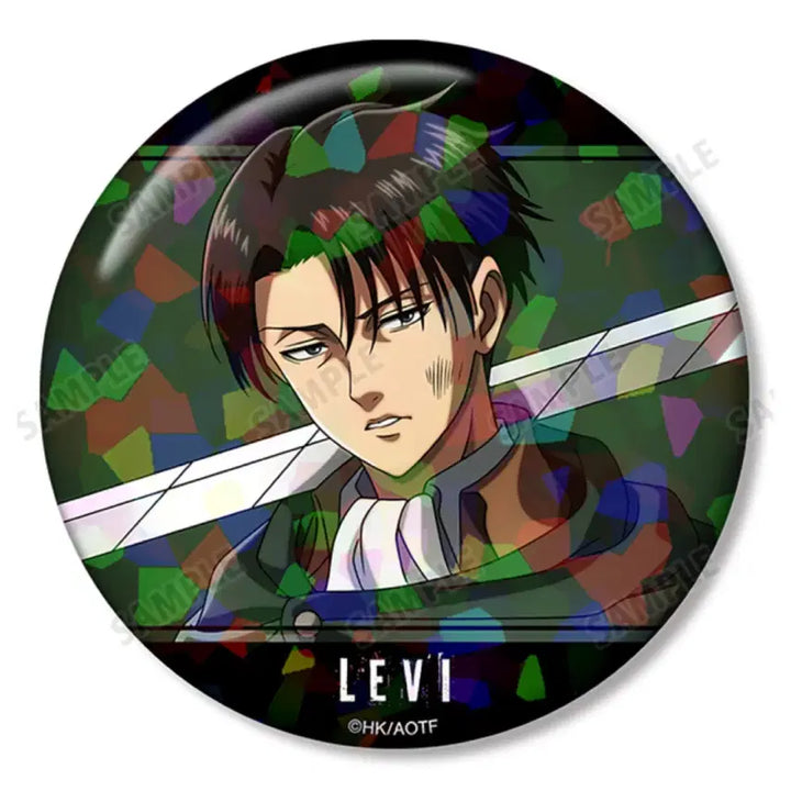 [BUNJANG] Attack on Titan Levi Hologram Badge / 진격거 리바이 홀로그램 캔뱃지
