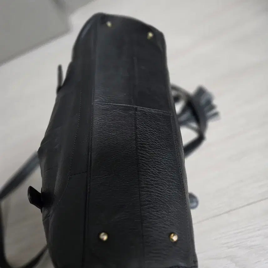 [BUNJANG] Zino Ferario Black Leather Shoulder Bag / 지노 페라리오.   블랙.가죽 숄더백