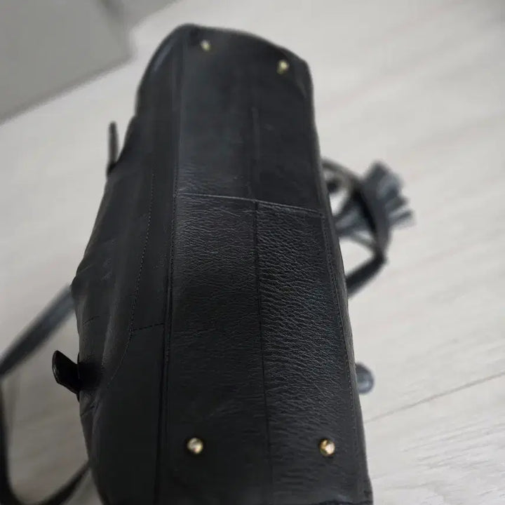 [BUNJANG] Zino Ferario Black Leather Shoulder Bag / 지노 페라리오.   블랙.가죽 숄더백