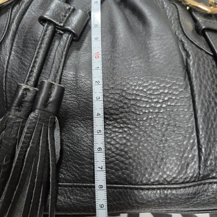 [BUNJANG] Zino Ferario Black Leather Shoulder Bag / 지노 페라리오.   블랙.가죽 숄더백