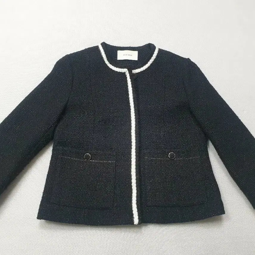 [BUNJANG] Izzatbaba Black Tweed Jacket (Women's 90) / 아이잗바바 블랙 트위드 자켓 여성90