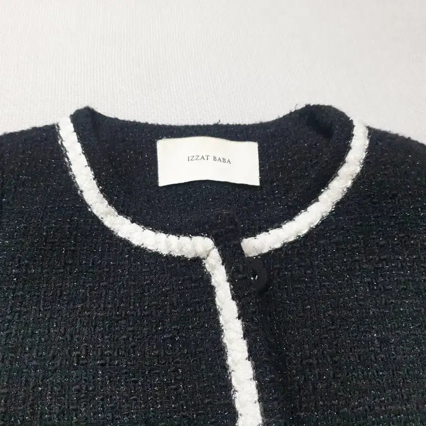 [BUNJANG] Izzatbaba Black Tweed Jacket (Women's 90) / 아이잗바바 블랙 트위드 자켓 여성90