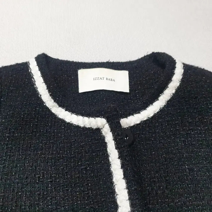 [BUNJANG] Izzatbaba Black Tweed Jacket (Women's 90) / 아이잗바바 블랙 트위드 자켓 여성90