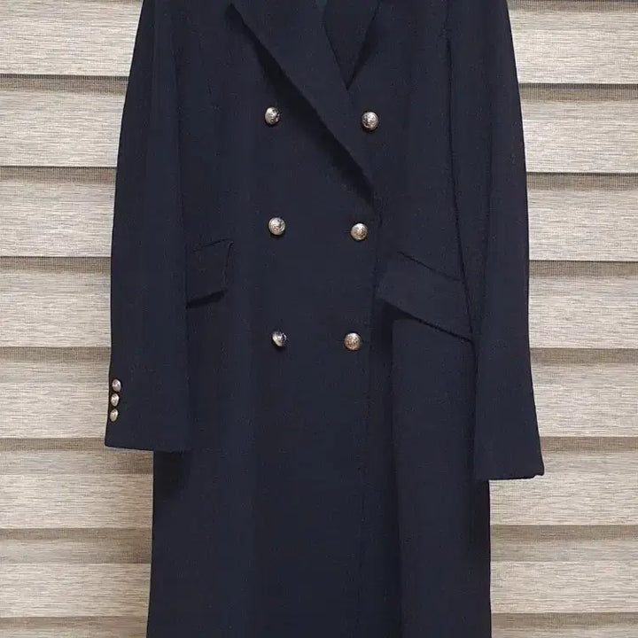 [BUNJANG] Maria Kurki Black Double Long Coat / 마리아 꾸르끼 블랙 더블 롱코트 77