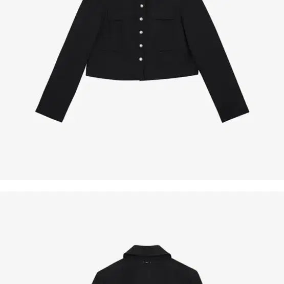 [BUNJANG] Atteed Button Point Tweed Collar Jacket Dark Navy / 아티드 버튼 포인트 트위드 카라 자켓 다크네이비 새상품