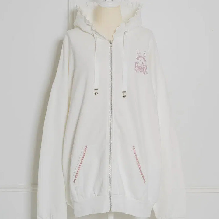 [BUNJANG] Pium Mezzo Piano Cotton Frill Hooded Parka / pium 피움 Mezzo Piano 베리에짱 코튼 프릴 후드 파카