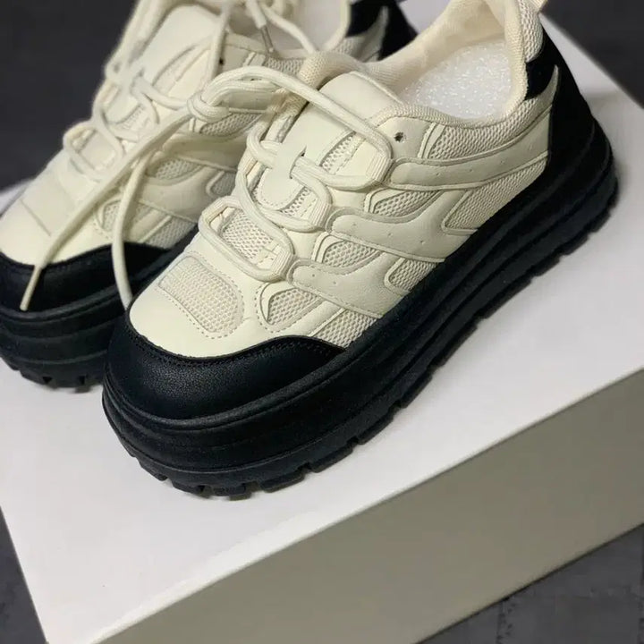 [BUNJANG] Shoes / 배색 통굽 운동화