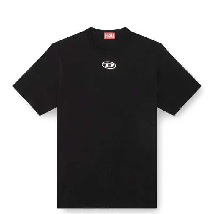 [SOLD OUT] 디젤 T-어드저스트-Od 메탈릭 오발 D 티셔츠 블랙