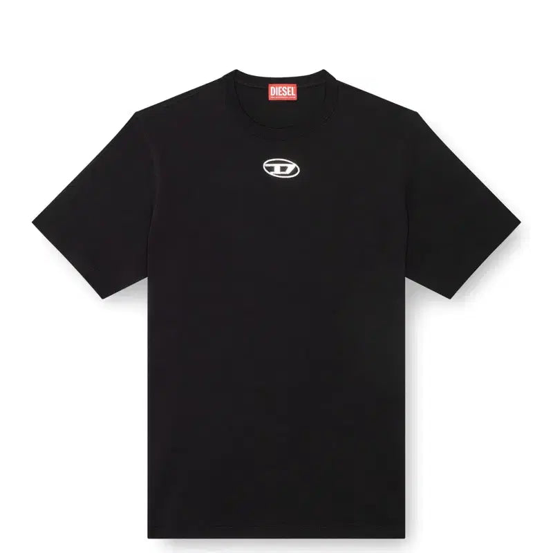 [SOLD OUT] 디젤 T-어드저스트-Od 메탈릭 오발 D 티셔츠 블랙