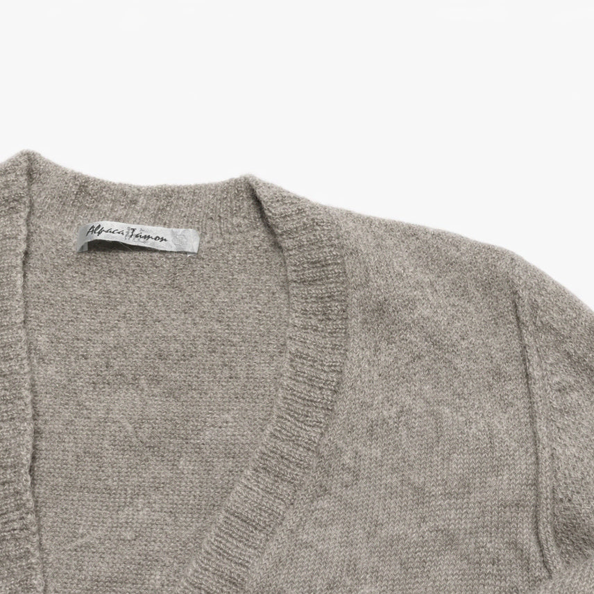 [BUNJANG] Vintage Baby Alpaca Cardigan / 페루 00s 빈티지 모리걸 그레이 헤더드 멜란지 베이비 알파카 가디건