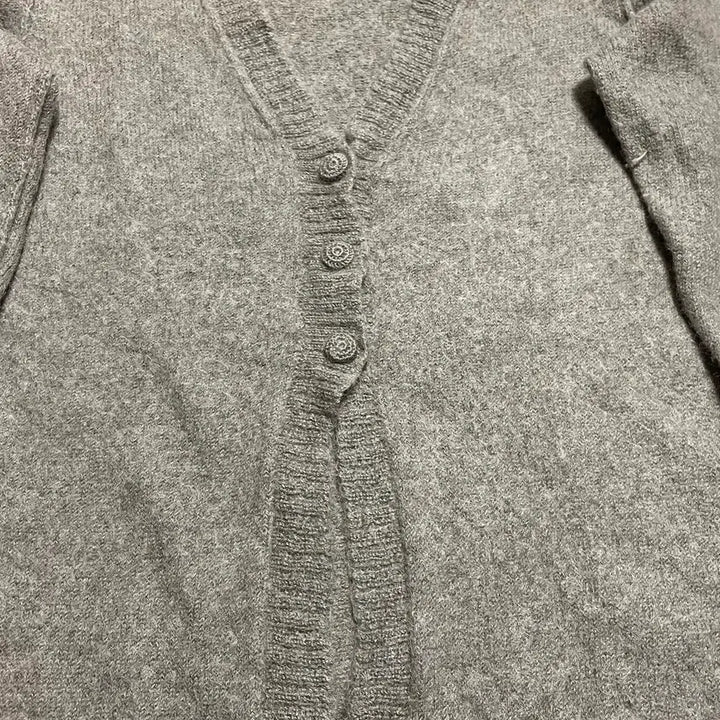 [BUNJANG] Vintage Baby Alpaca Cardigan / 페루 00s 빈티지 모리걸 그레이 헤더드 멜란지 베이비 알파카 가디건