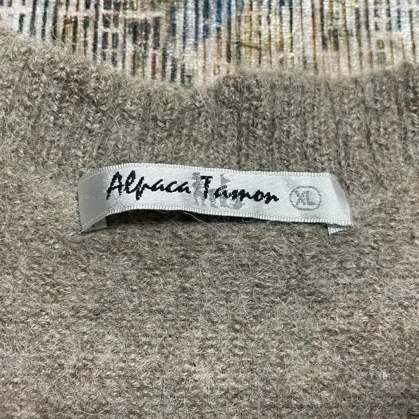 [BUNJANG] Vintage Baby Alpaca Cardigan / 페루 00s 빈티지 모리걸 그레이 헤더드 멜란지 베이비 알파카 가디건