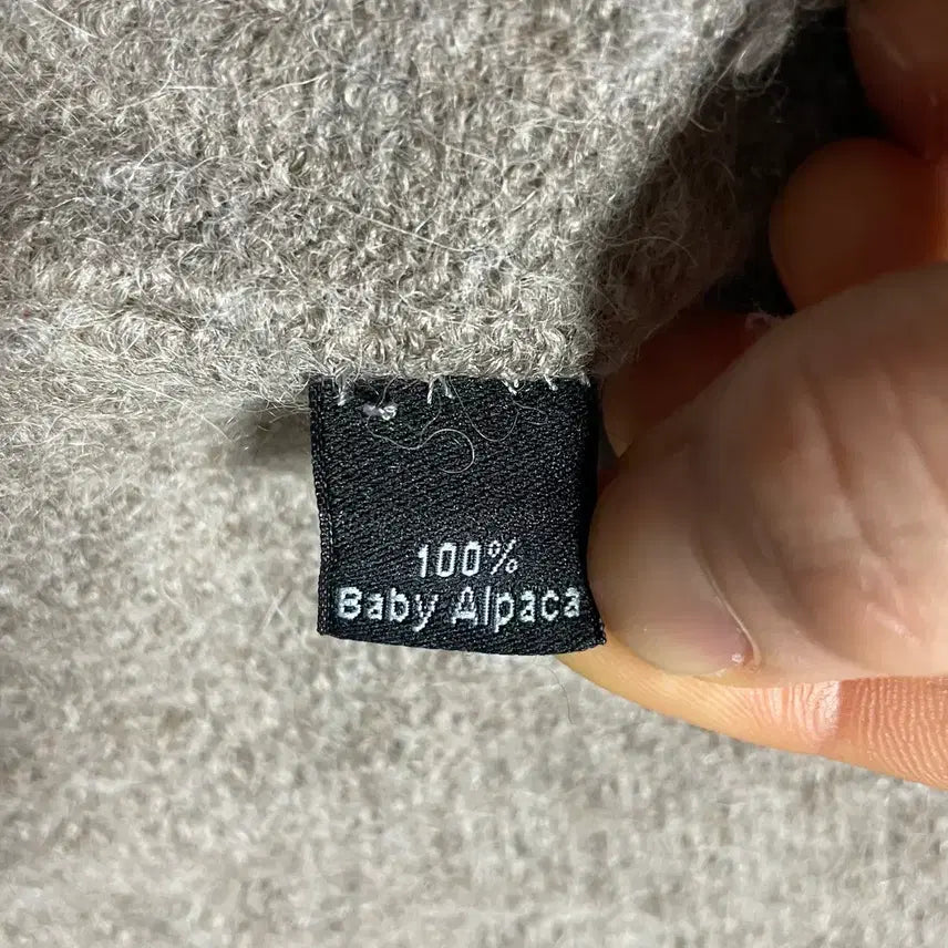[BUNJANG] Vintage Baby Alpaca Cardigan / 페루 00s 빈티지 모리걸 그레이 헤더드 멜란지 베이비 알파카 가디건
