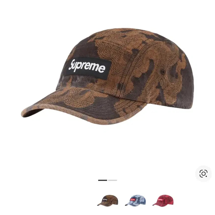 [BUNJANG] Supreme Flame Jacquard Denim Camp Cap / 슈프림 플레임 자카드 데님 캠프캡