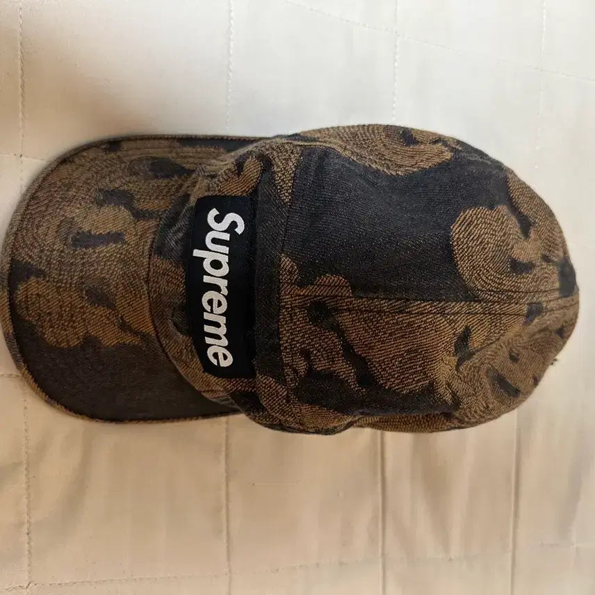 [BUNJANG] Supreme Flame Jacquard Denim Camp Cap / 슈프림 플레임 자카드 데님 캠프캡