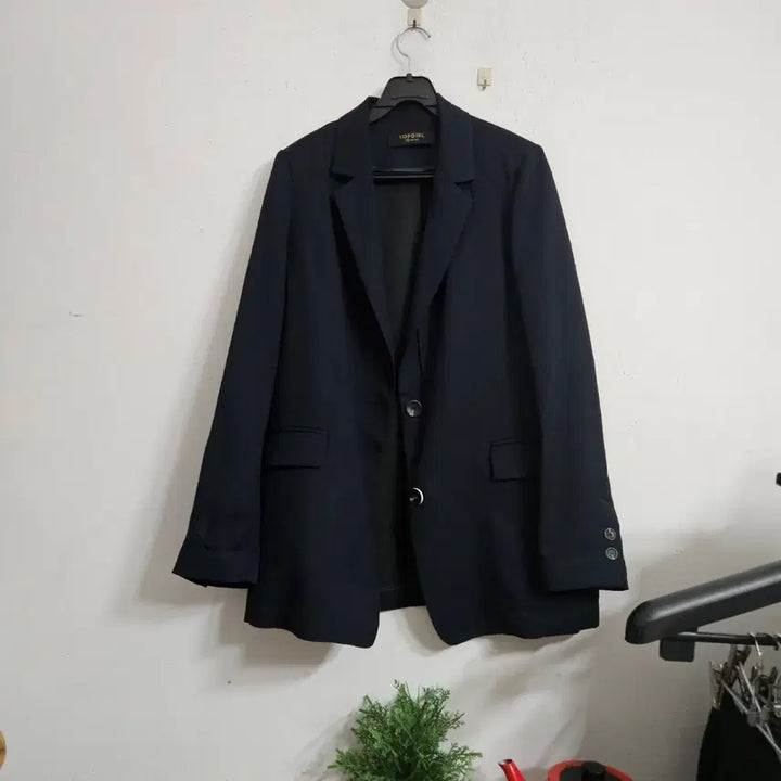 [BUNJANG] Navy Women's Blazer Jacket / 네이비 여성 블레이저 자켓
