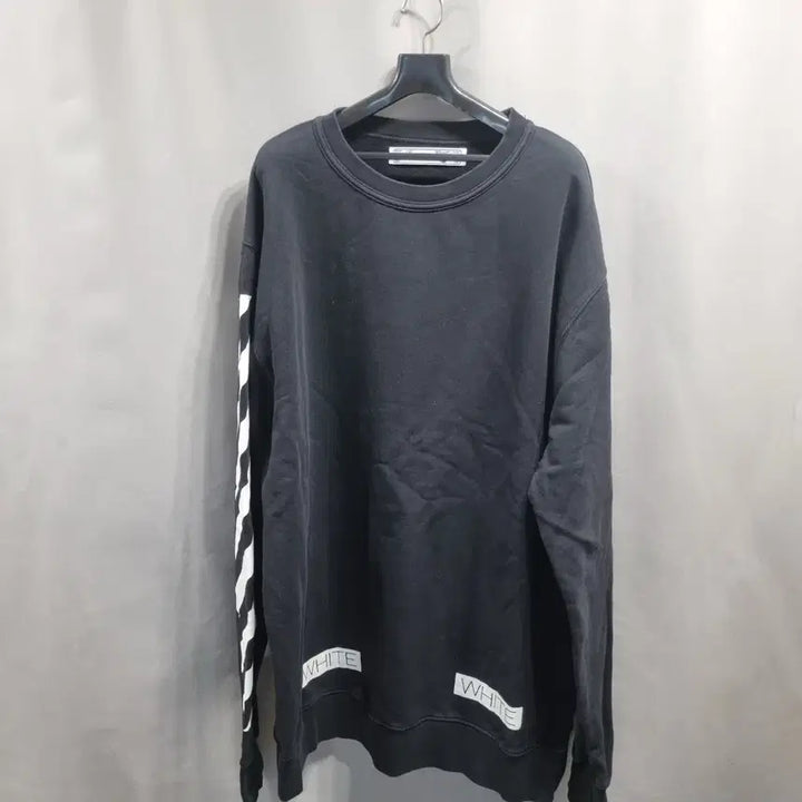 [BUNJANG] Off-White Black Stripe Sweatshirt / OFF-WHITE 오프화이트 블랙 스트라이프 맨투맨
