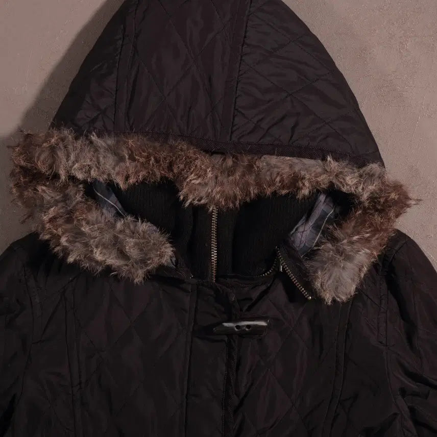 [BUNJANG] COMME CA ISM Fur Hooded Quilted Jacket / COMME CA ISM 퍼 후드 누빔자켓 C92