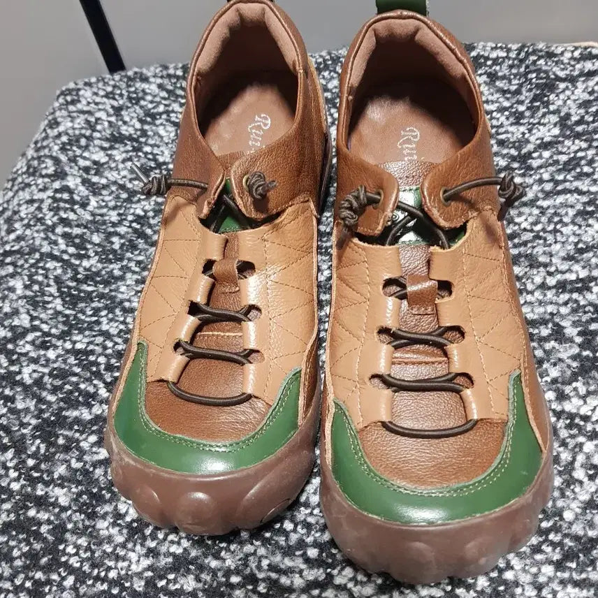 [BUNJANG] Leather Flat Shoes / 1회착용) 230 소가죽 단화  +어그서비스