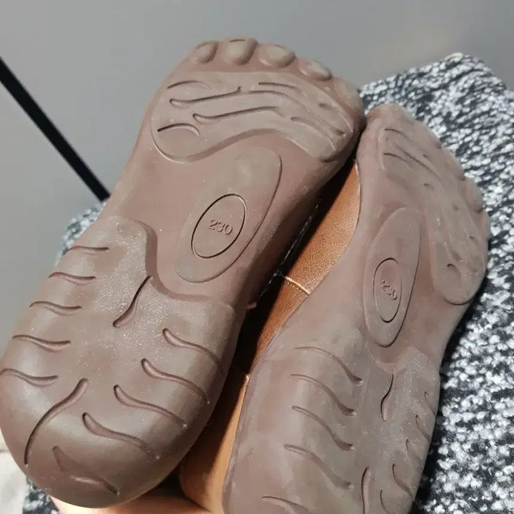 [BUNJANG] Leather Flat Shoes / 1회착용) 230 소가죽 단화  +어그서비스