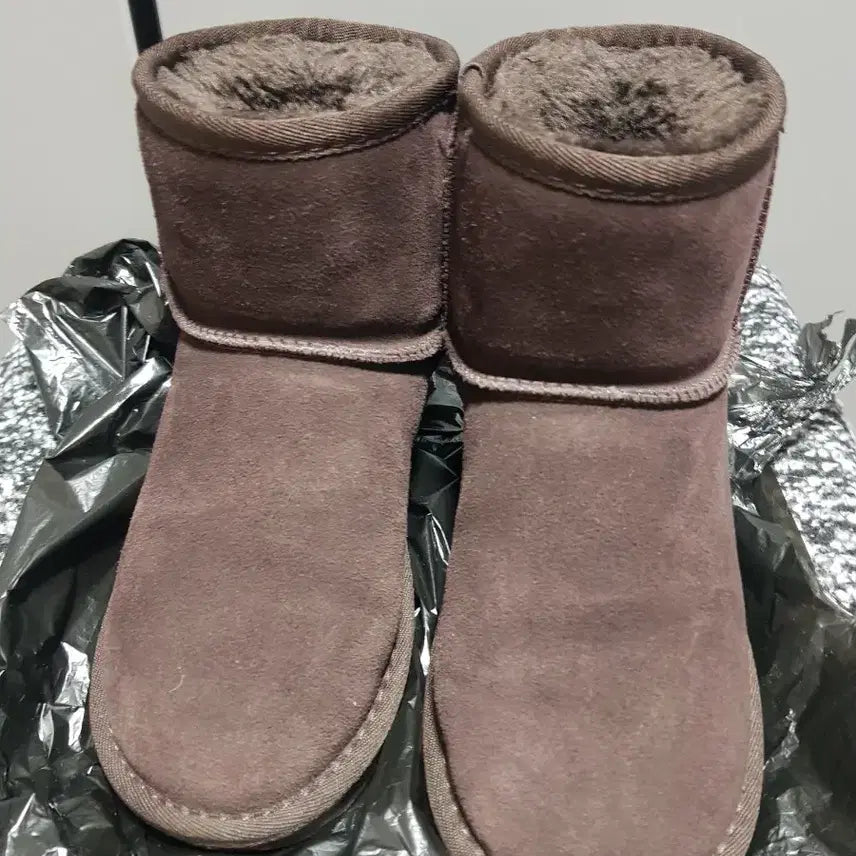 [BUNJANG] Leather Flat Shoes / 1회착용) 230 소가죽 단화  +어그서비스