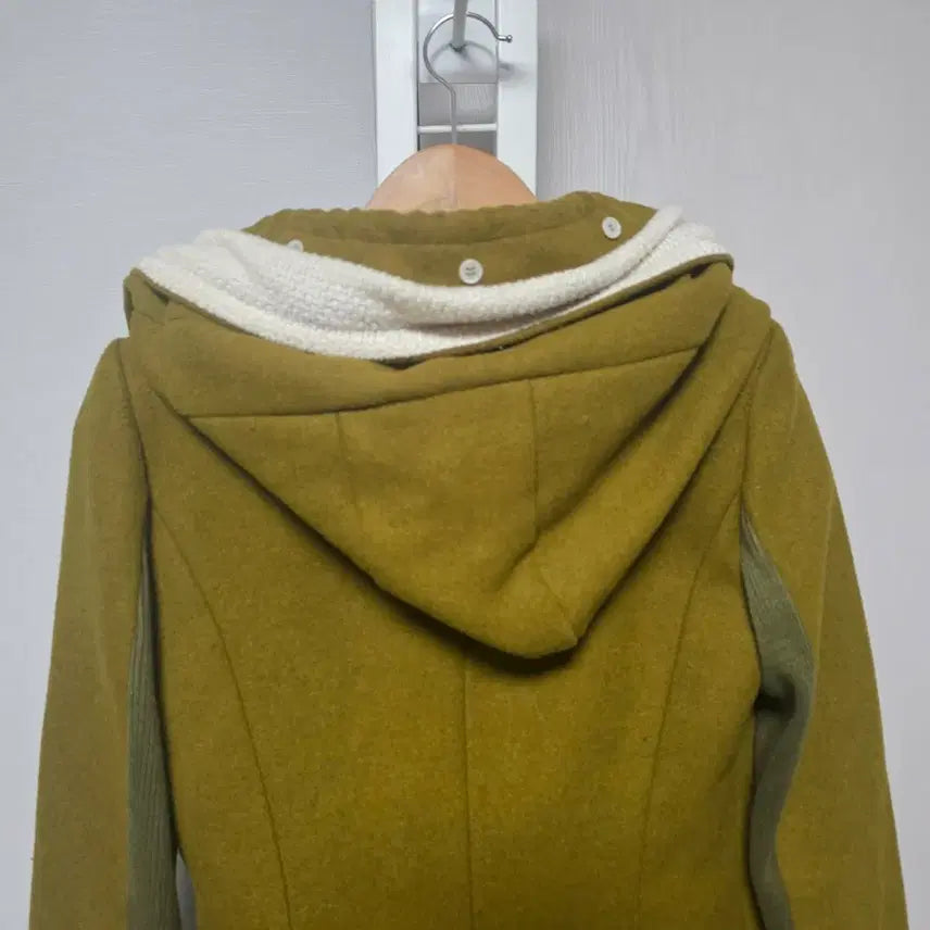 [BUNJANG] VANOGIRL Hooded Color Block Coat / VANOGIRL 후드 톤배색 코트