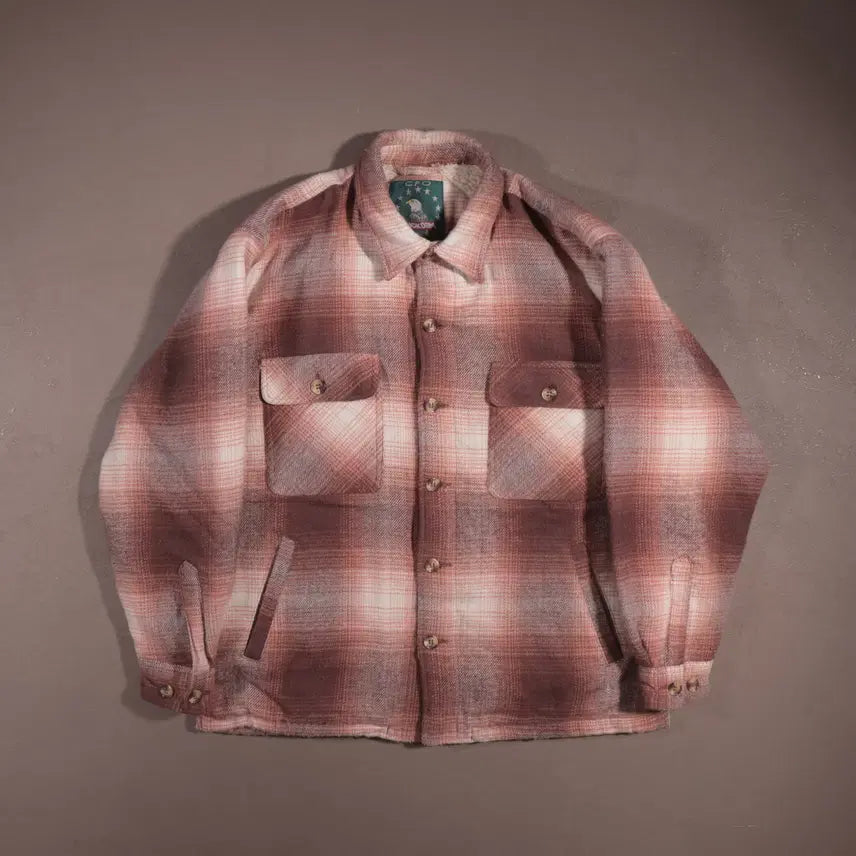 [BUNJANG] Vintage Flannel Boa Fleece Jacket C100 / 빈티지 플란넬 보아플리스 자켓 C100