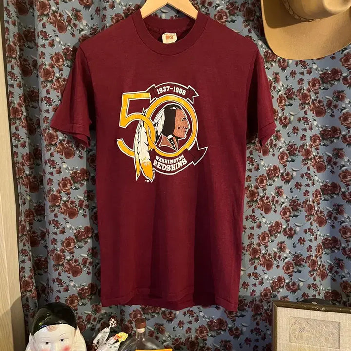 [SOLD OUT] 1980s Logo7  워싱턴 red skins football 티셔츠