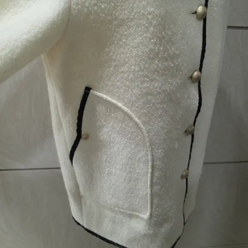 [BUNJANG] Loose Fit Boucle Long Jacket (Size 55-77) / 여리여리 루즈핏 부클 롱자켓 55~77